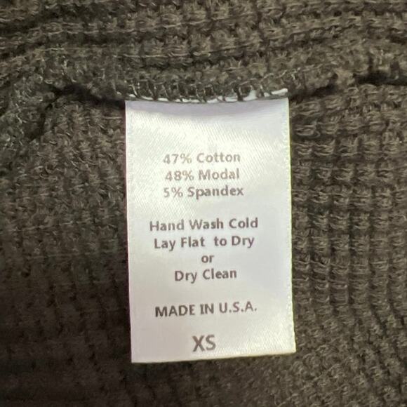 Set Active Brown Waffle Knit Scoop Neck Athletic Workout Sports Bra Tank Top XS - Picture 5 of 5